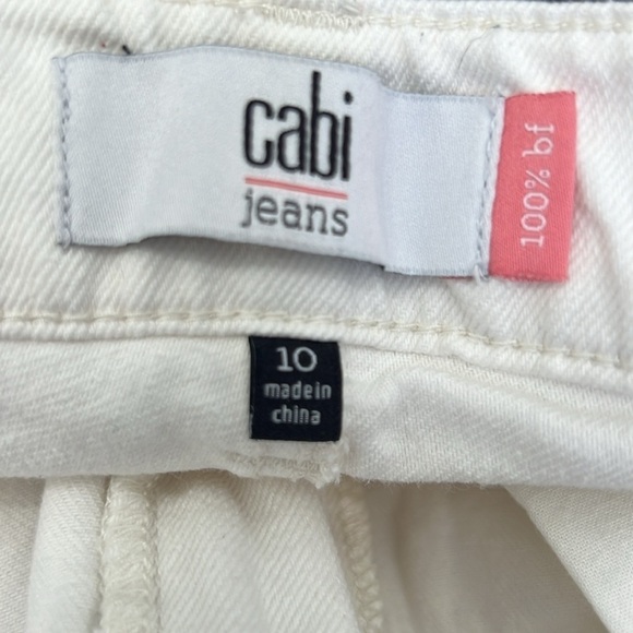 CABI 100% Boyfriend Jeans Vintage White Sz 10 #6072 EUC - Picture 6 of 7